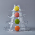 New design Food Grade PVC 4 Tiers Cake Display  Macaron Tower Stand For Birthday Party Wedding Decoration Tools